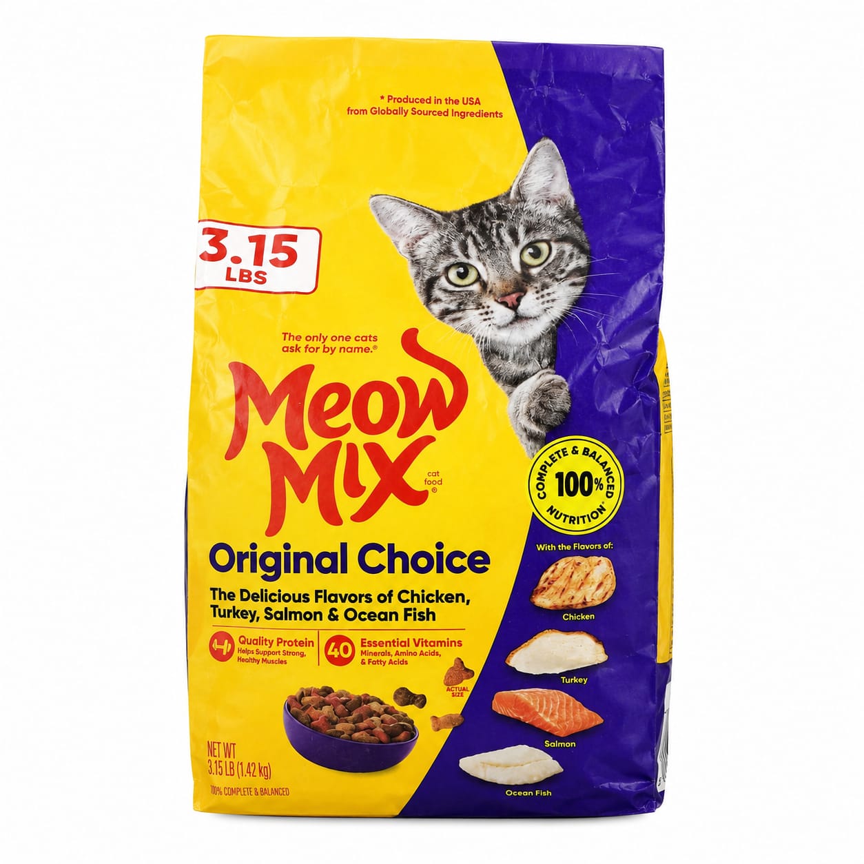 Alimento para gatos Meow Mix Original Choice 1,42 kg